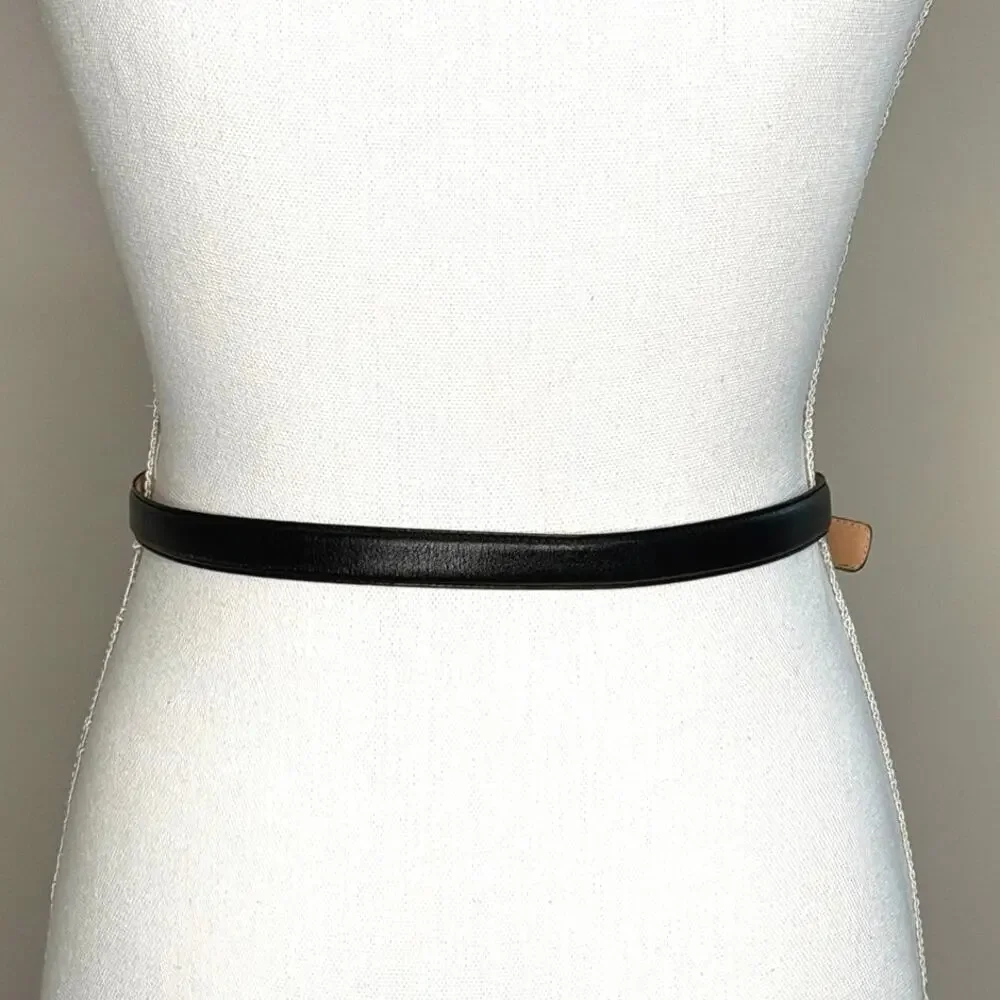 Vintage Liz Claiborne black leather belt size medium